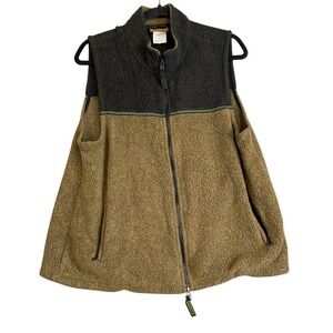 Horny Toad Vest Mens Large Brown Fleece Sherpa Full Zip Outdoor Hiking Warm